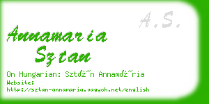 annamaria sztan business card